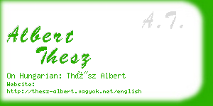 albert thesz business card